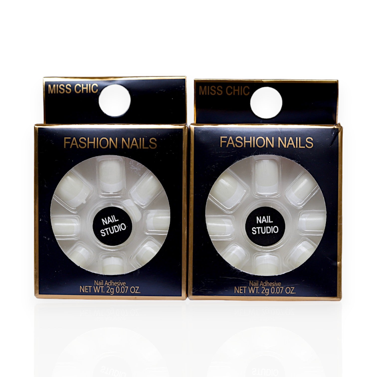 Press on Toenails - Medium Length Fake Toenails French Tips Nails Full Cover False Nails for Women & Girls - White Nails