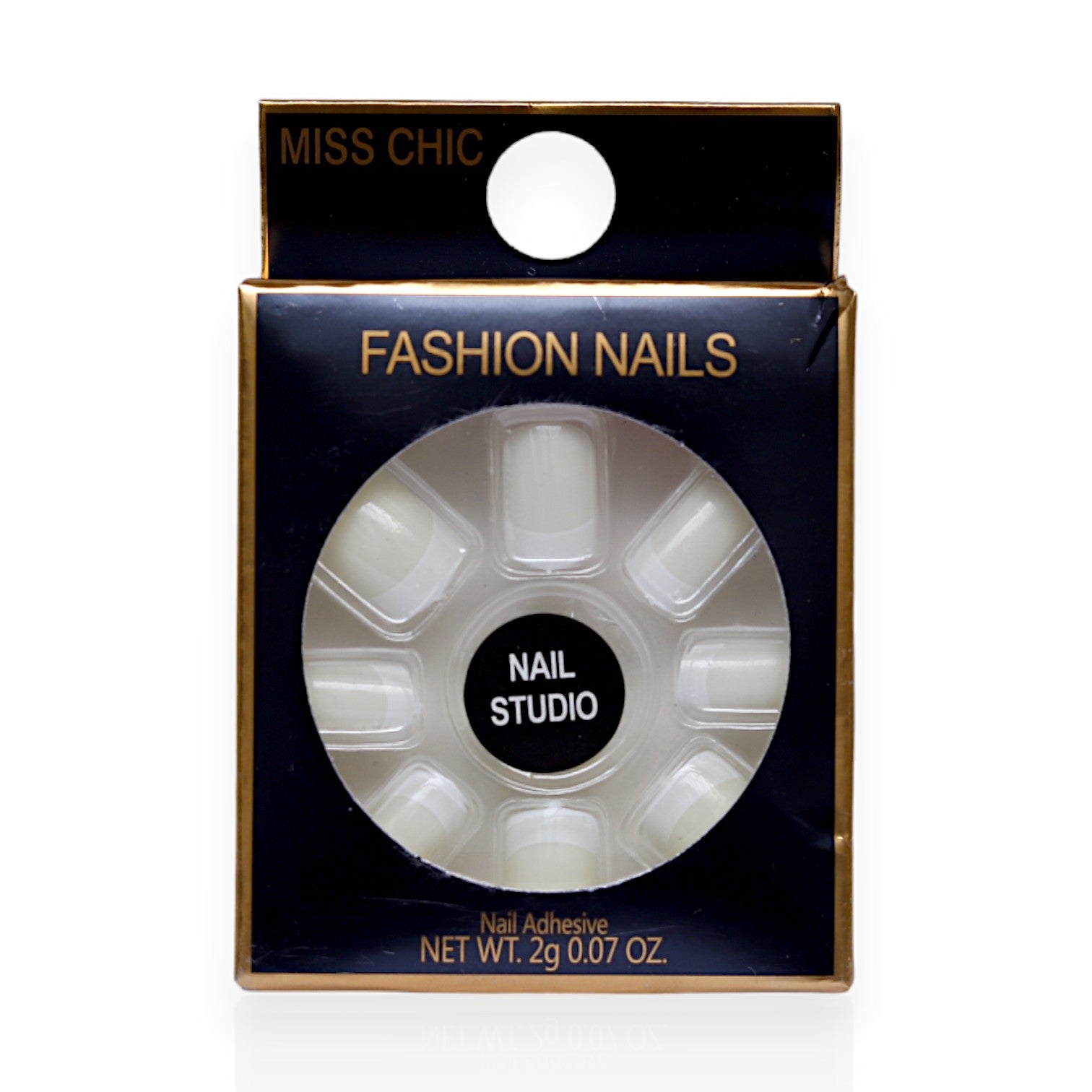 Press on Toenails - Medium Length Fake Toenails French Tips Nails Full Cover False Nails for Women & Girls - White Nails