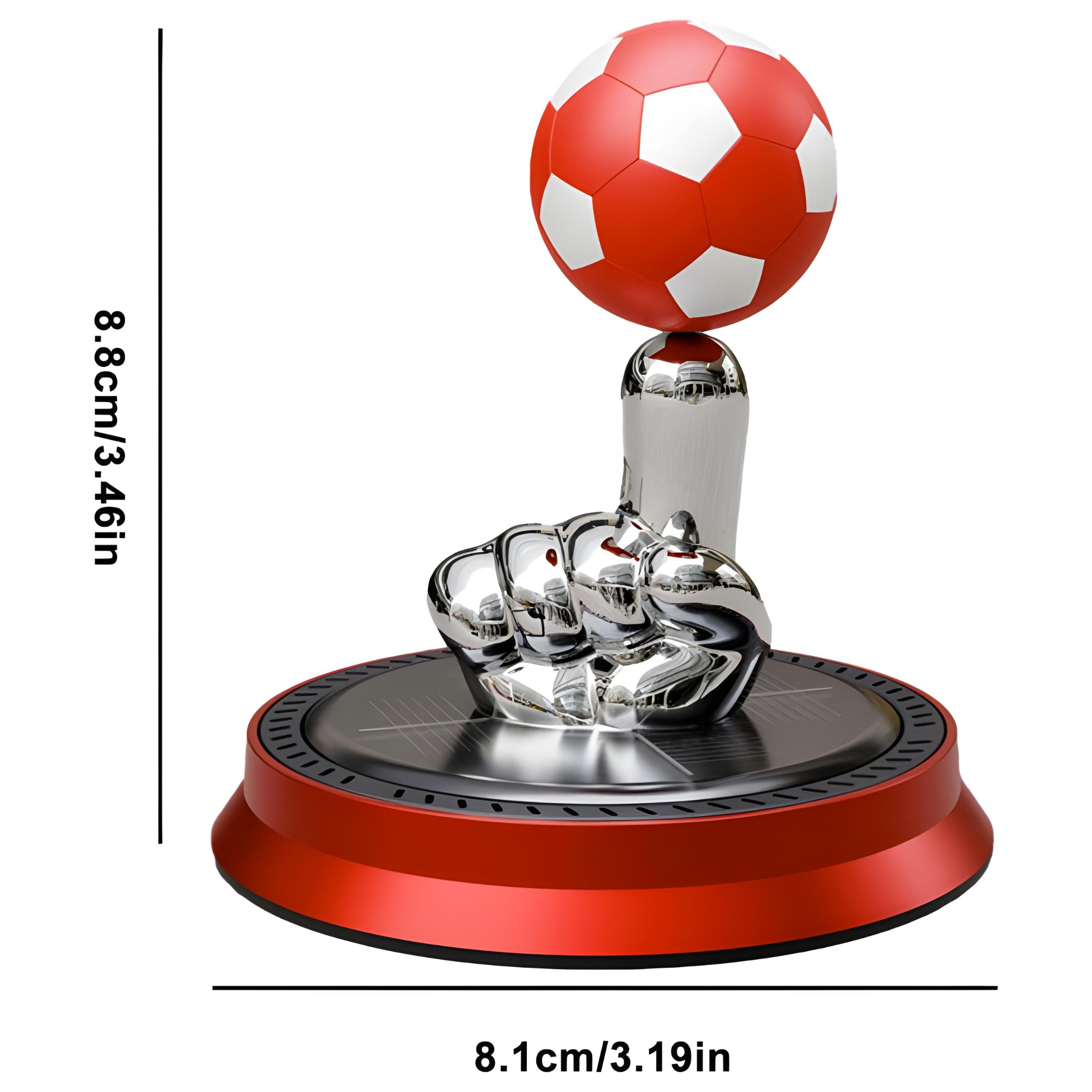 Solar Rotating Finger Football Car Air Freshener | Long-Lasting Fragrance Aromatherapy | Car Decoration Accessories