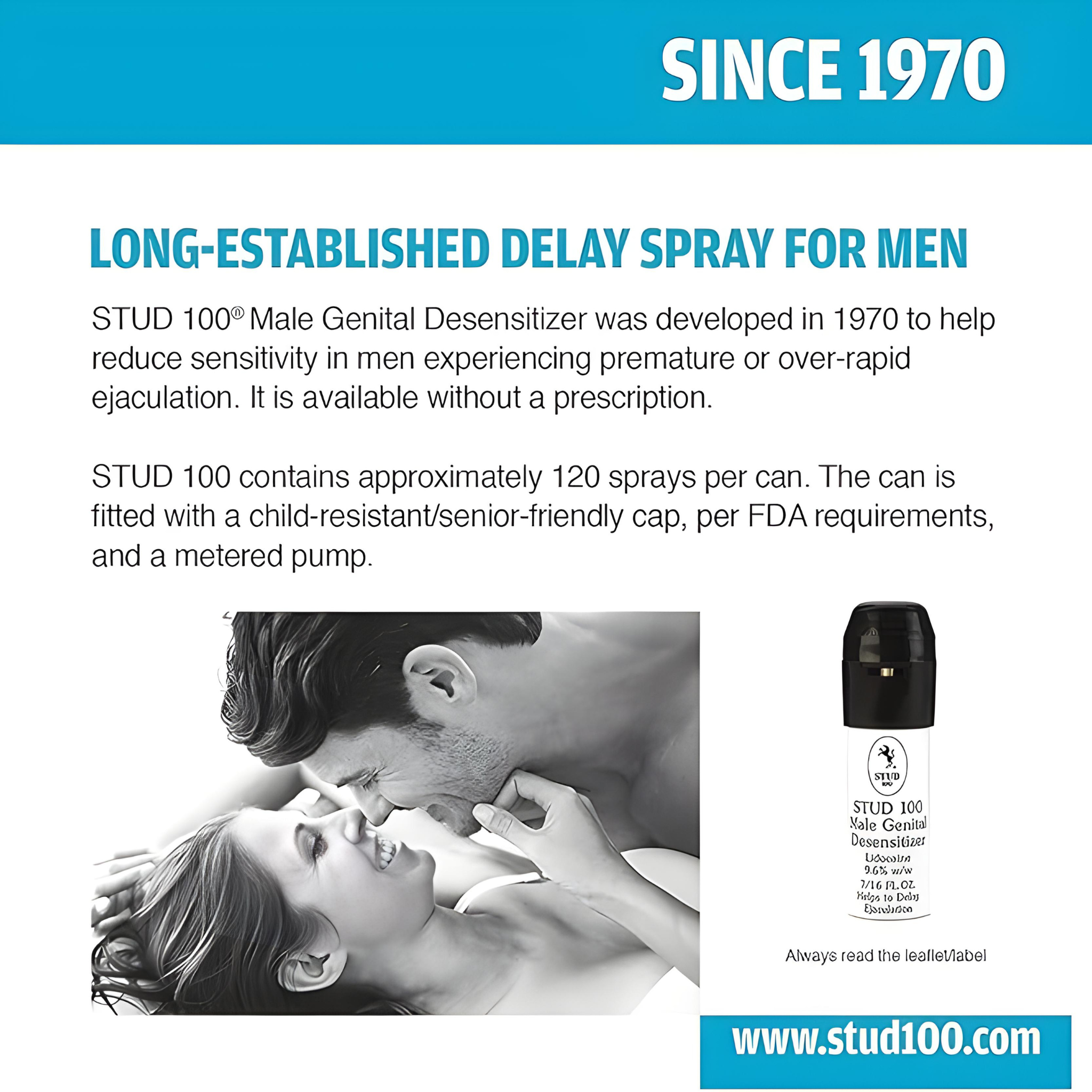 STUD 100 Male Genital Desensitizer Spray For Men - 12 GM