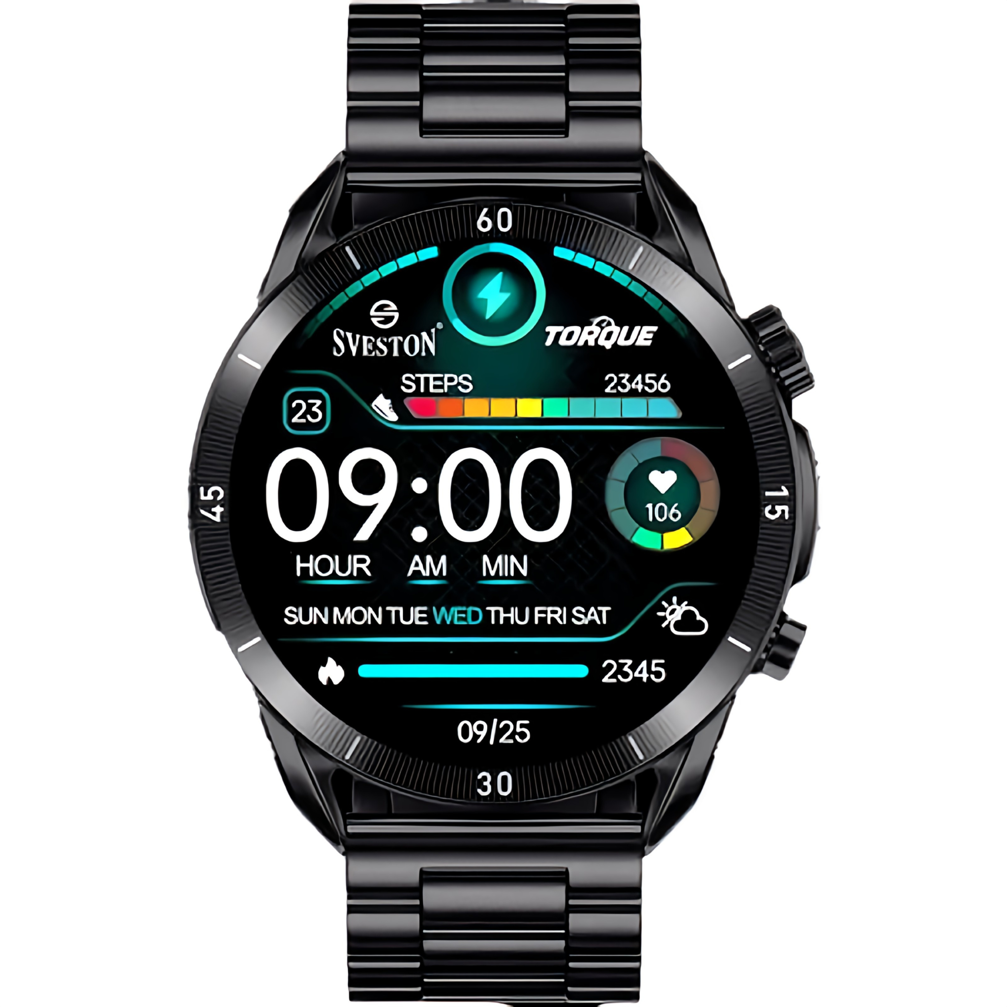 SVESTON TORQUE CHAIN SMARTWATCH (Black) | Smartwatch