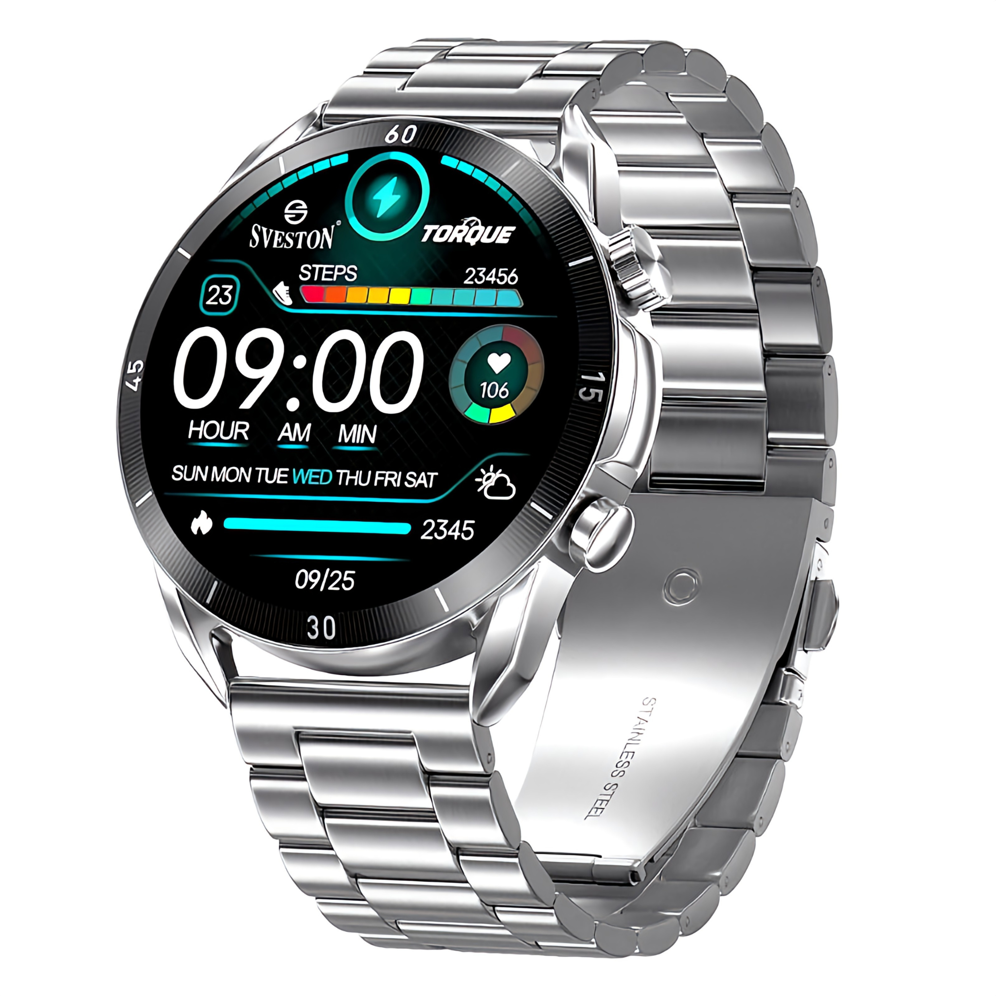 SVESTON TORQUE CHAIN SMARTWATCH (Silver) | Smartwatch