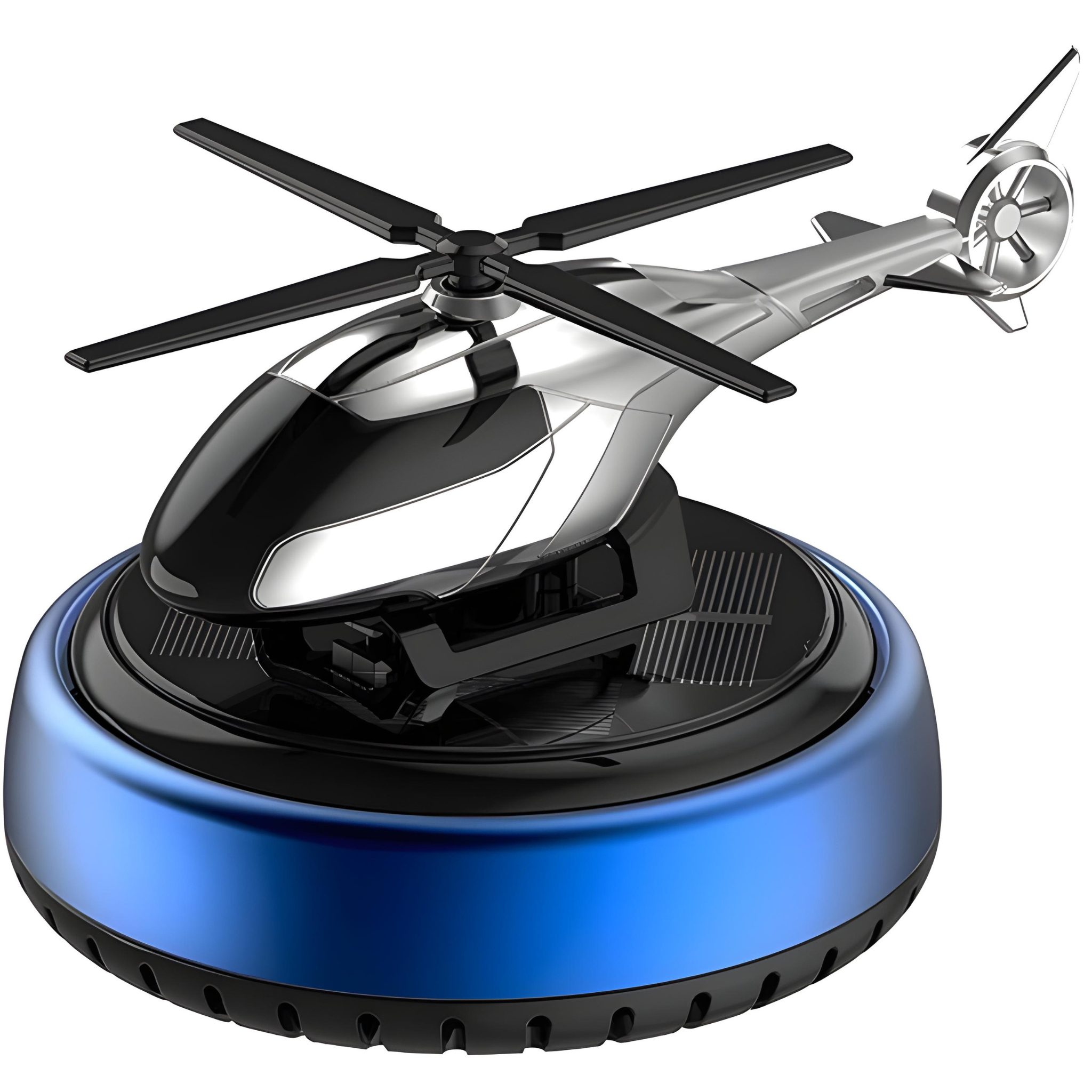 Solar Rotating Helicopter Car Perfume | Alloy Aircraft Diffuser