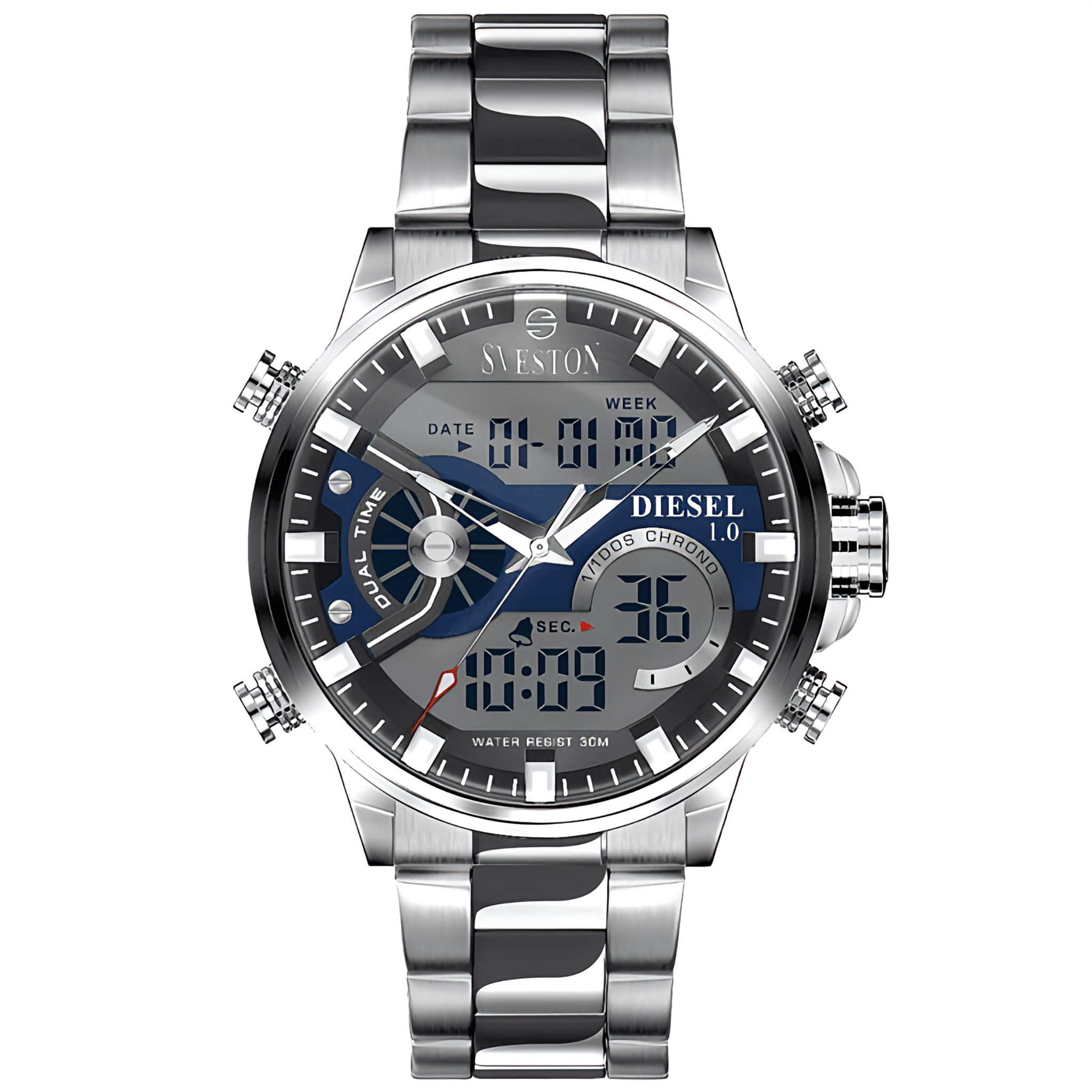  Sveston Diesel 1.0 | Cristiano Ronaldo Edition | Sv-9305-m - Sports - Silver Blue