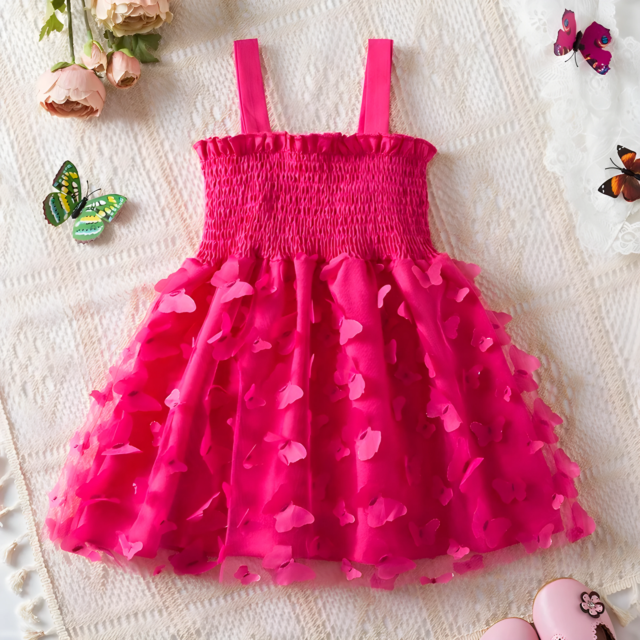 Sweet Princess Dress Mesh Chiffon Cake Layers Outfit for Kids