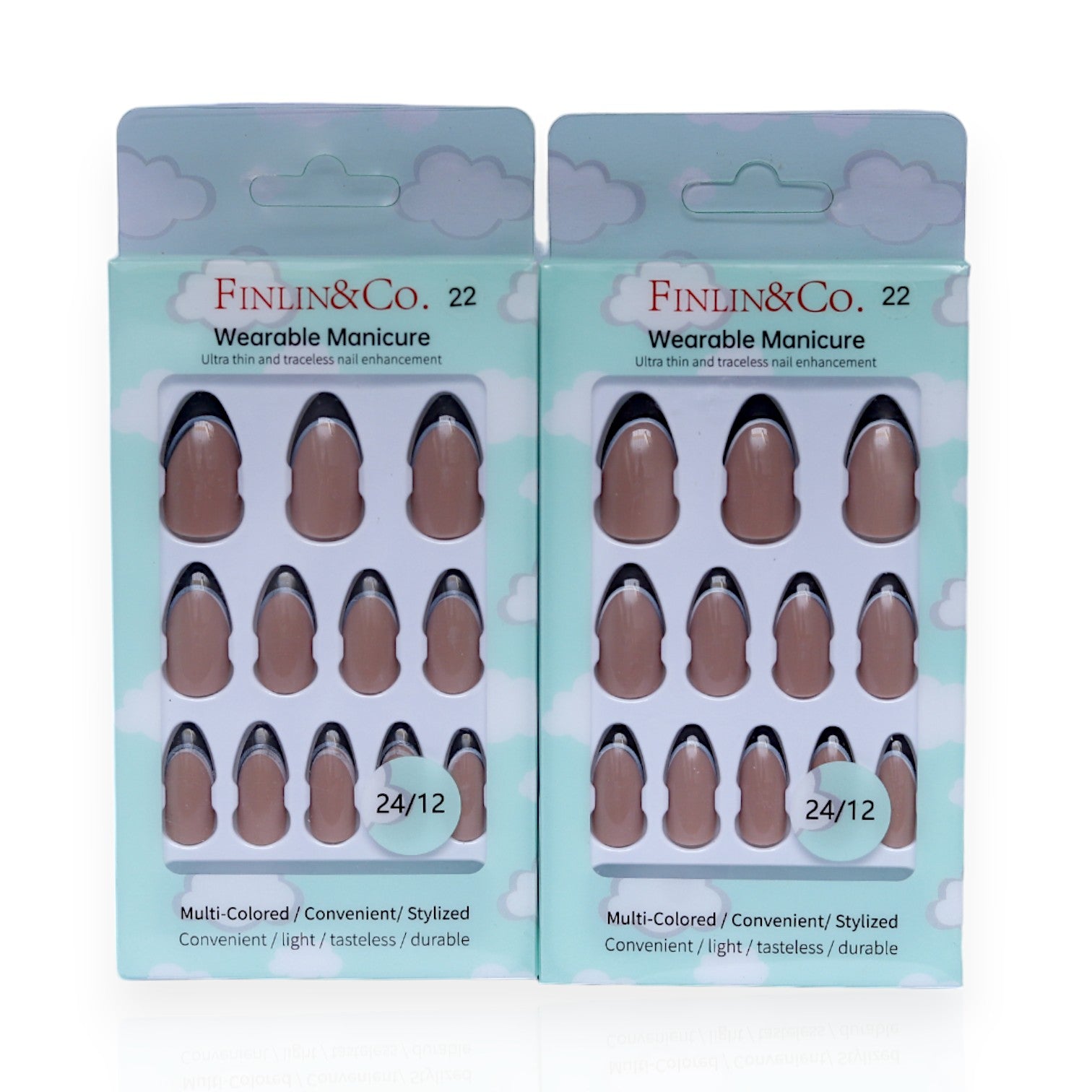 Tres Jolie Press-on Nails - Brownish Red & Multi Colors for Women & Girls | Easy & Stylish Nail Solution