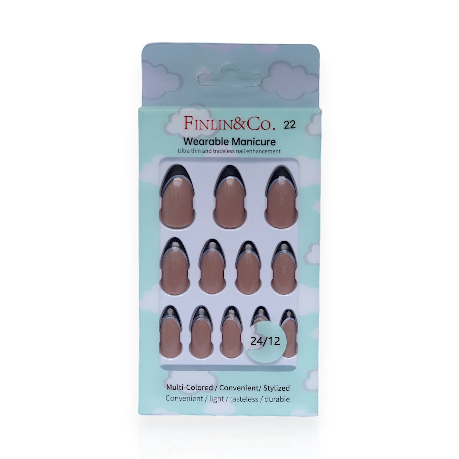 Tres Jolie Press-on Nails - Brownish Red & Multi Colors for Women & Girls | Easy & Stylish Nail Solution