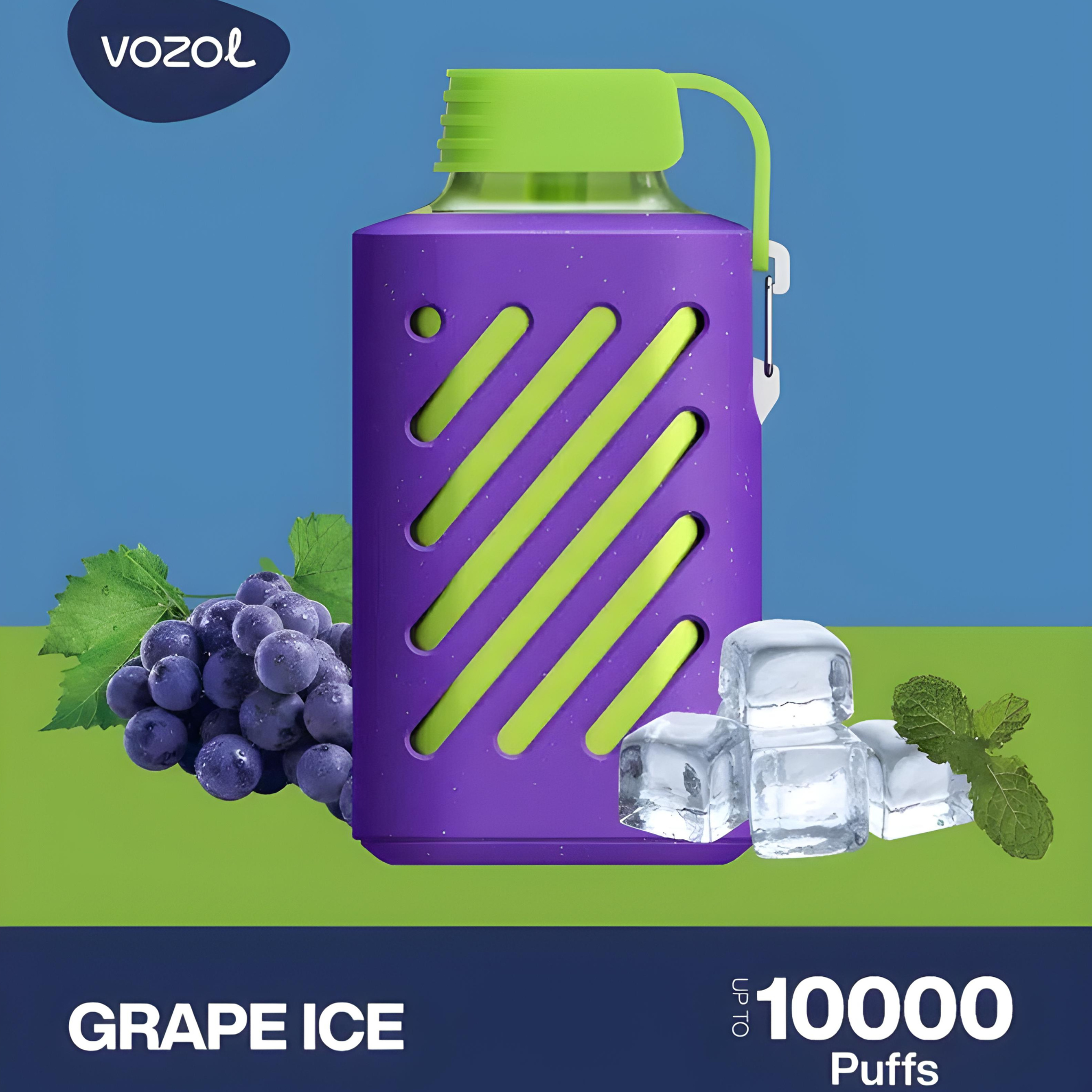 VOZOL GEAR 10000 DISPOSABLE VAPE - 10000 PUFFS Nicotine - 5% | Long-Lasting and Flavorful Vape - GRAPE ICE